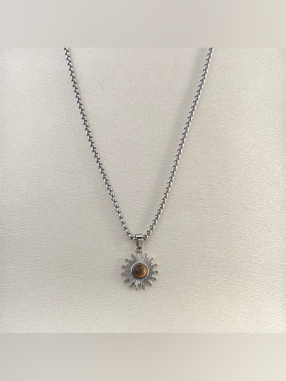 Sun Pendant Necklace for Men Women Streetwear Punk Hip Hop Unisex Necklace